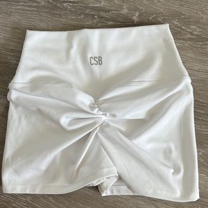 CSB serenity scrunch 2” white , shorts worn once .